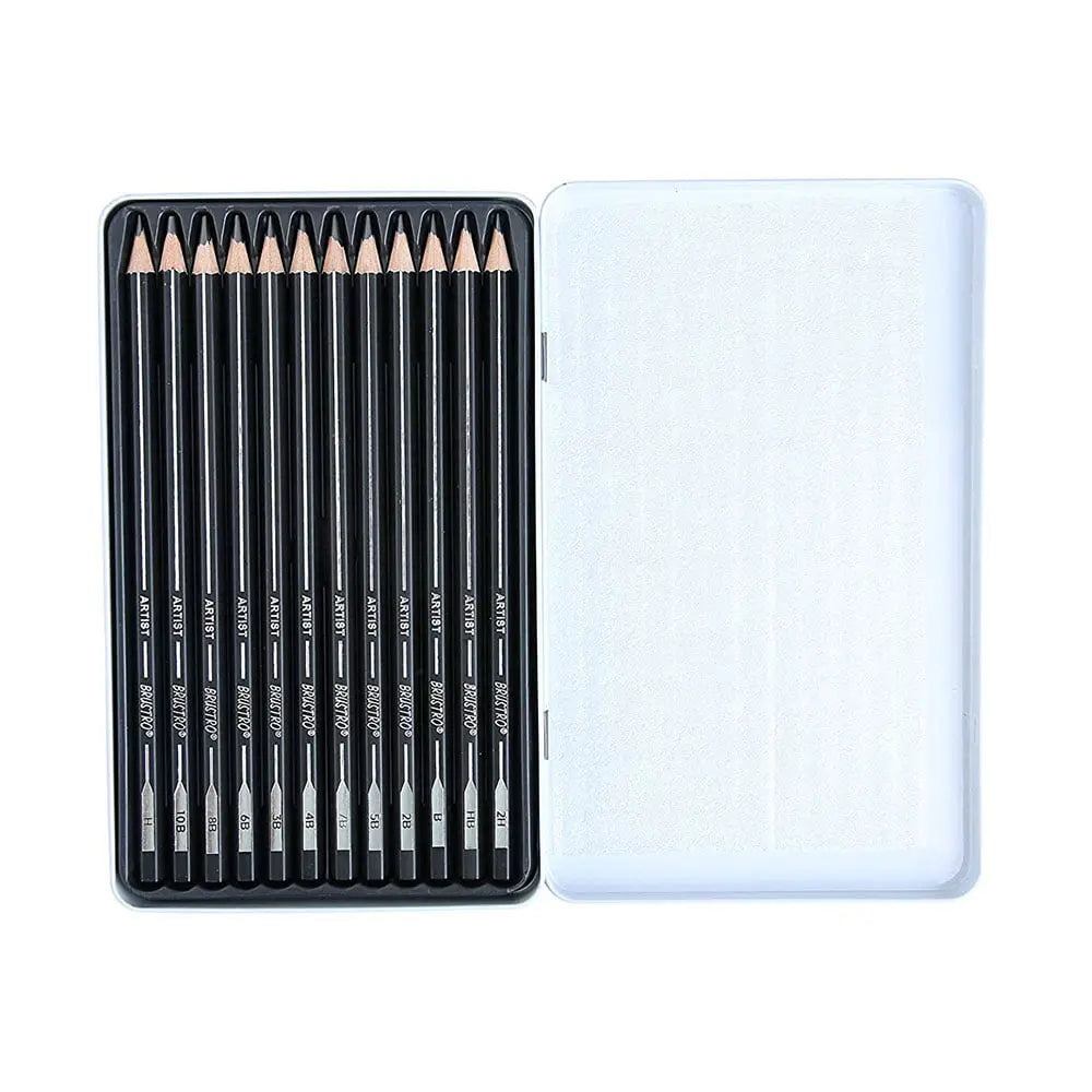 Brustro Artist Graphite Pencil Set Of 12 Brustro